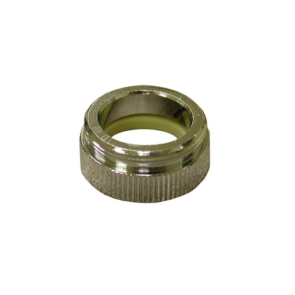 Jones Stephens Chrome Plated Brass Female 13/16in.-24 x 55/64in. Male Faucet Adapter for Chicago A01035 - main